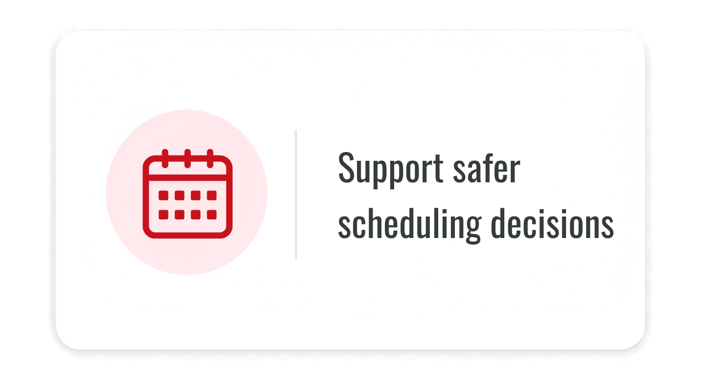 FOREWARN Home Health LP Card-3. Support safer scheduling decisions. FOREWARN Home Health LP Card-3. Support safer scheduling decisions.